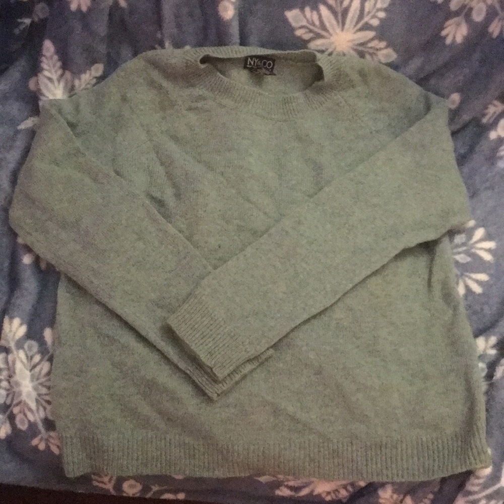 Green wool sweater